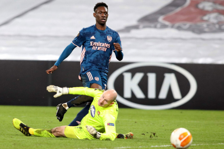 Balogun menambah keunggulan Arsenal pada menit ke-80 dengan menyelesaikan umpan sodoran Nicolas Pepe.