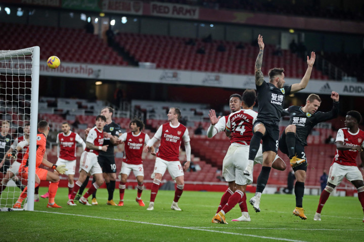 Meriam London tumbang 0-1 akibat gol bunuh diri Pierre-Emerick Aubameyang. AFP Photo/Nick Potts
