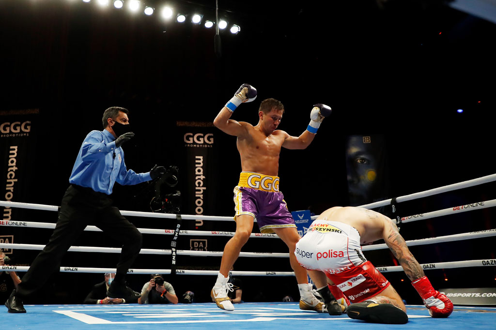 Petinju berusia 38 tahun tersebut sangat dominan sepanjang pertandingan. Petinju asal Kazhakstan itu bahkan memukul roboh lawannya sebanyak empat kali sebelum dinyatakan menang TKO pada ronde ketujuh.