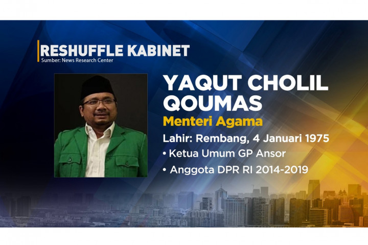 Yaqut Cholil Qoumas menjabat sebagai Menteri Agama