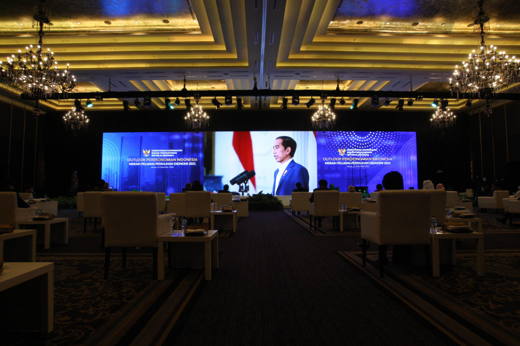 Presiden Jokowi menyampaikan bahwa tahun 2020 menjadi tahun yang sulit bagi perekonomian Indonesia akibat pandemi covid-19. 
