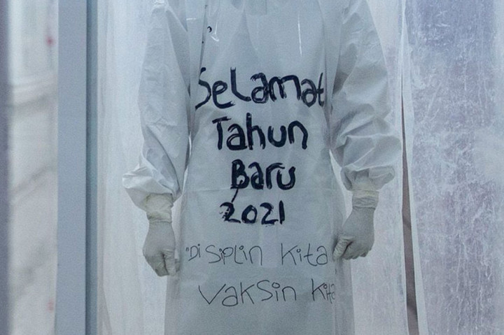 Tulisan tersebut dimaksudkan untuk menyemangati para pasien covid-19 agar tetap optimis dan segera sembuh sehingga bisa kembali berkumpul dengan keluarga masing-masing.