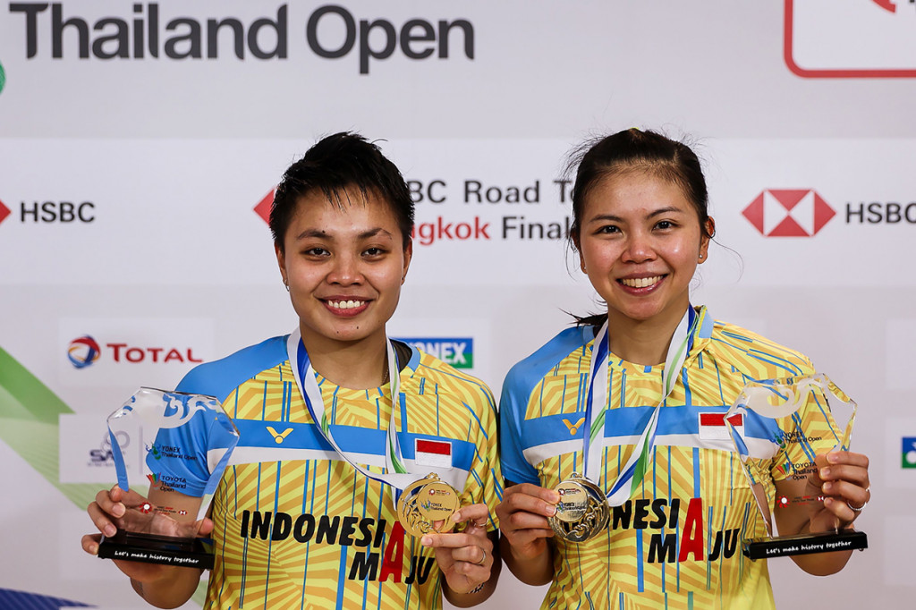 Greysia Polii/Apriyani Rahayu meraih gelar pertama mereka tahun ini.