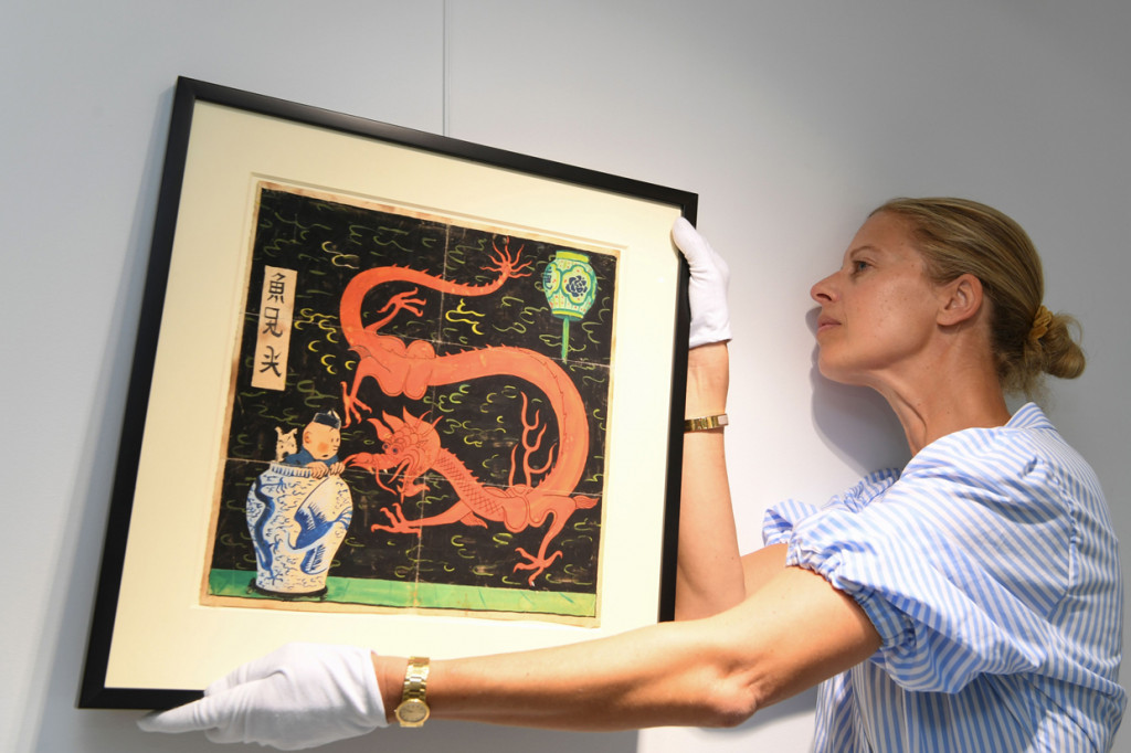 Lukisan Tintin ini dijual Secara online oleh rumah lelang Artcurial Paris dengan harga 2,6 juta euro, di luar biaya-biaya lainnya.
