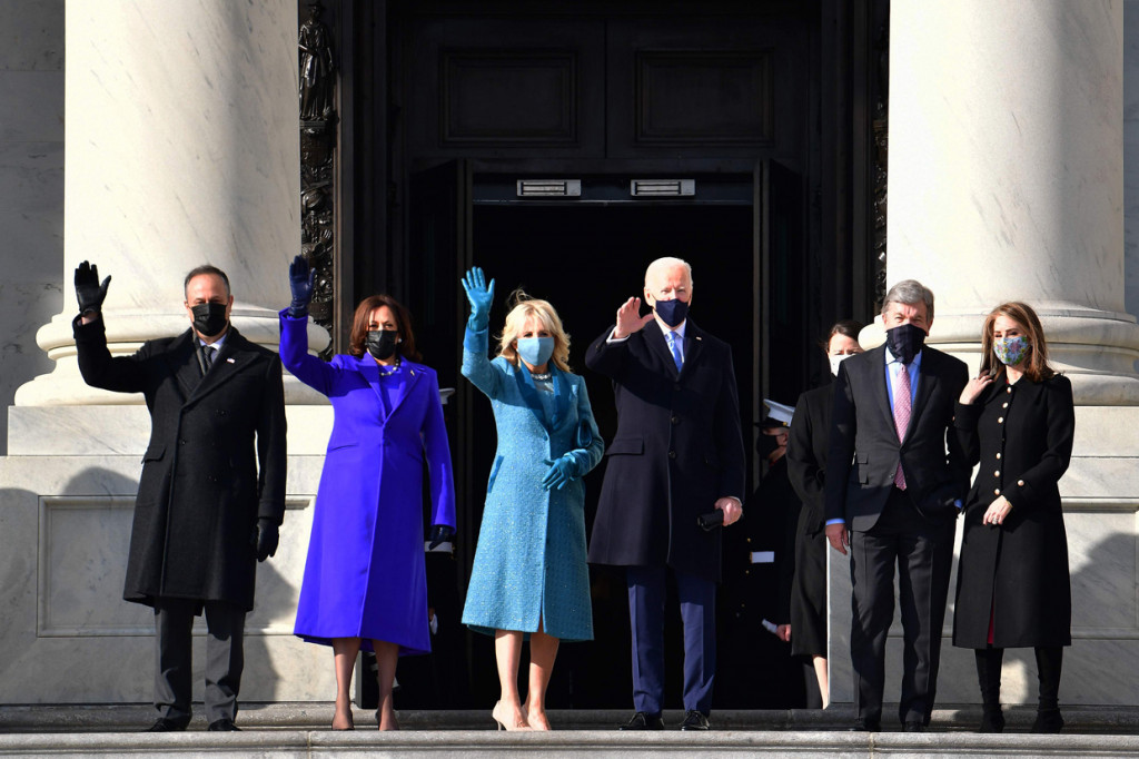 Joe Biden dan Kamala Harris resmi dilantik menjadi Presiden dan Wakil Presiden Amerika Serikat. AFP Photo/David Tulis