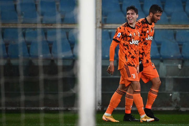 Federico Chiesa membawa Juventus memimpin 1-0 di menit ke-20.
