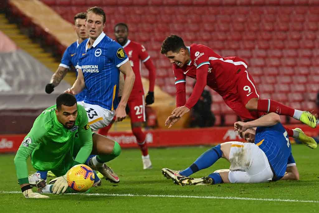 Liverpool tak bisa berbuat di sisa waktu yang ada dan Brighton untuk pertama kalinya setelah 39 tahun bisa meraih kemenangan di Anfield.