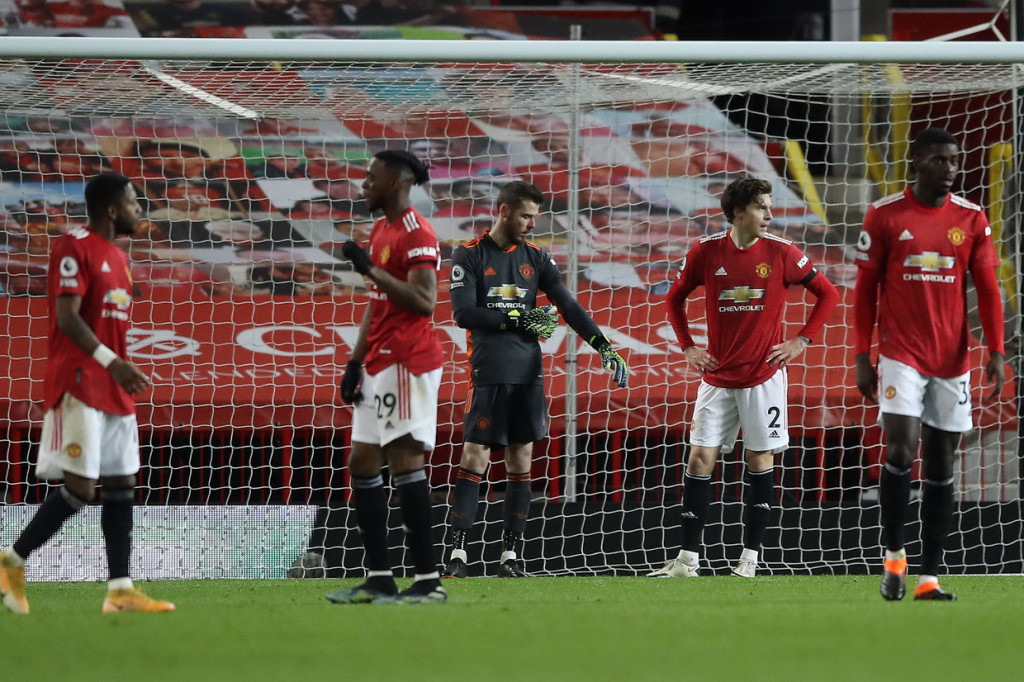 Man United yang mengoleksi 45 poin dari 23 laga tetap berada di peringkat kedua klasemen Liga Inggris. Sementara, posisi puncak masih dikuasai Man City yang membukukan 47 poin dari 21 laga. AFP Photo/Martin Rickett