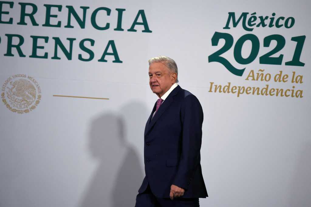 Presiden Meksiko, Andres Manuel Lopez Obrador, mengatakan tidak akan memakai masker setelah sembuh dari Covid-19, Senin, 8 Februari 2021, waktu setempat. 