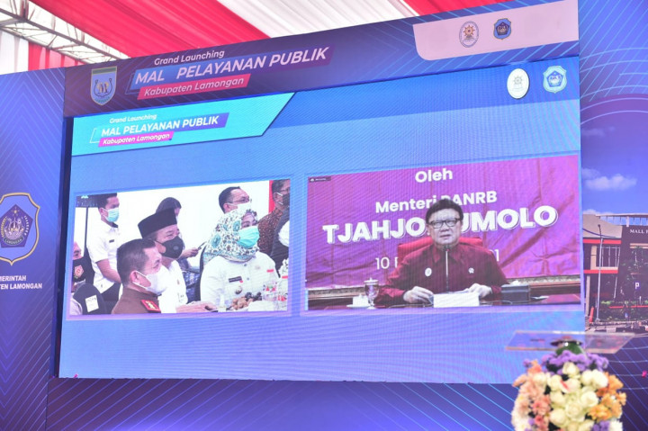 Mal Pelayanan Publik (MPP) Lamongan akhirnya diresmikan secara daring oleh Menpan-RB Tjahjo Kumolo.