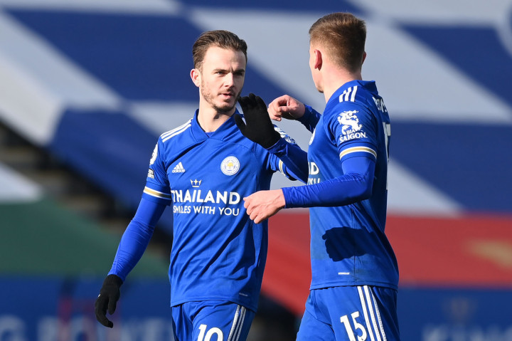 Leicester sementara naik ke posisi kedua klasemen dengan 46 poin, menggeser Manchester United. AFP Photo/Michael Regan