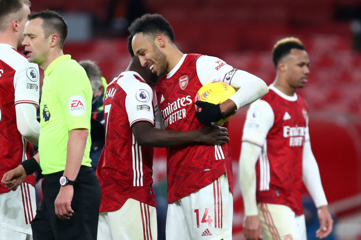 Kemenangan membuat Arsenal masih tertahan di peringkat 10 klasemen Liga Inggris dengan 34 poin dari 24 laga. AFP Photo/Julian Finney