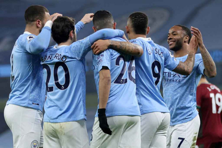 Gabriel Jesus mencetak dua gol untuk mengantarkan Manchester City menghantam Wolverhampton 4-1 dalam laga pekan ke-29 Liga Inggris di Stadion Etihad, Manchester, Inggris, Rabu, 3 Maret 2021 dini hari WIB.