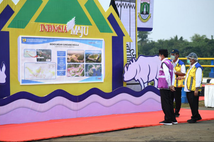 Hadir dalam peresmian Menteri PUPR Basuki Hadimuljono, Kepala Staf Presiden Moeldoko dan Gubernur Banten Wahidin Halim dan beberapa kepala daerah di kabupaten kota se-banten
