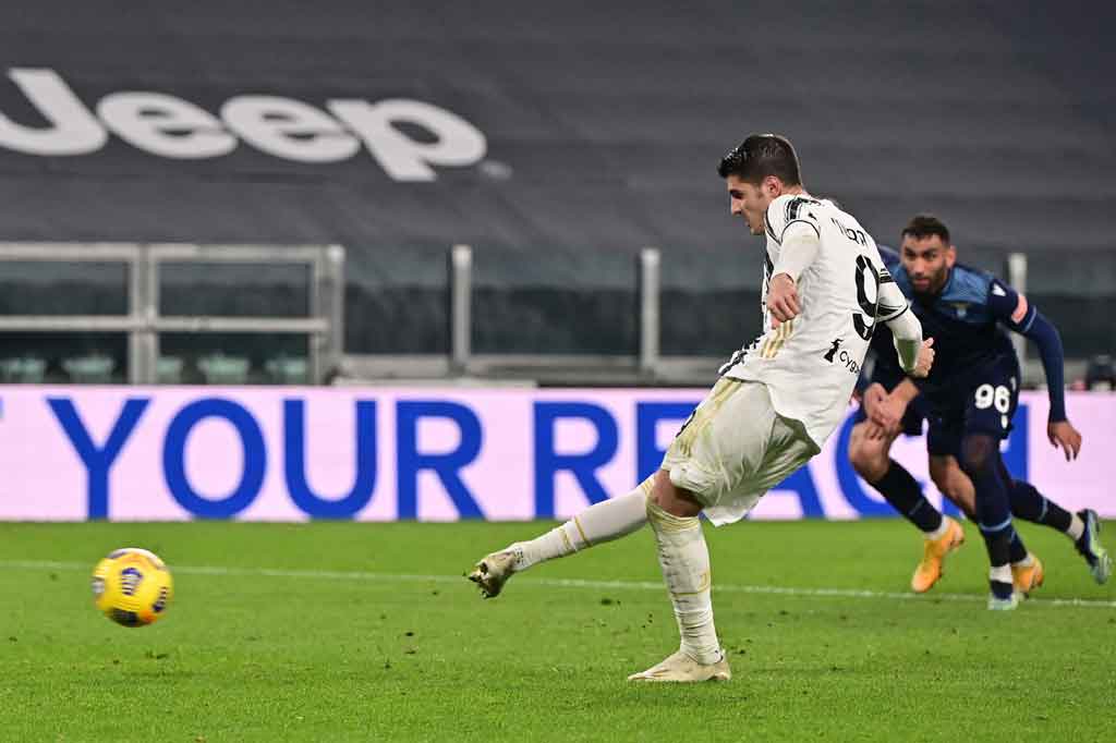 Keunggulan Juventus bertambah tiga menit kemudian melalui eksekusi penalti Morata, setelah Milinkovic-Savic melanggar Aaron Ramsey di dalam kotak terlarang.