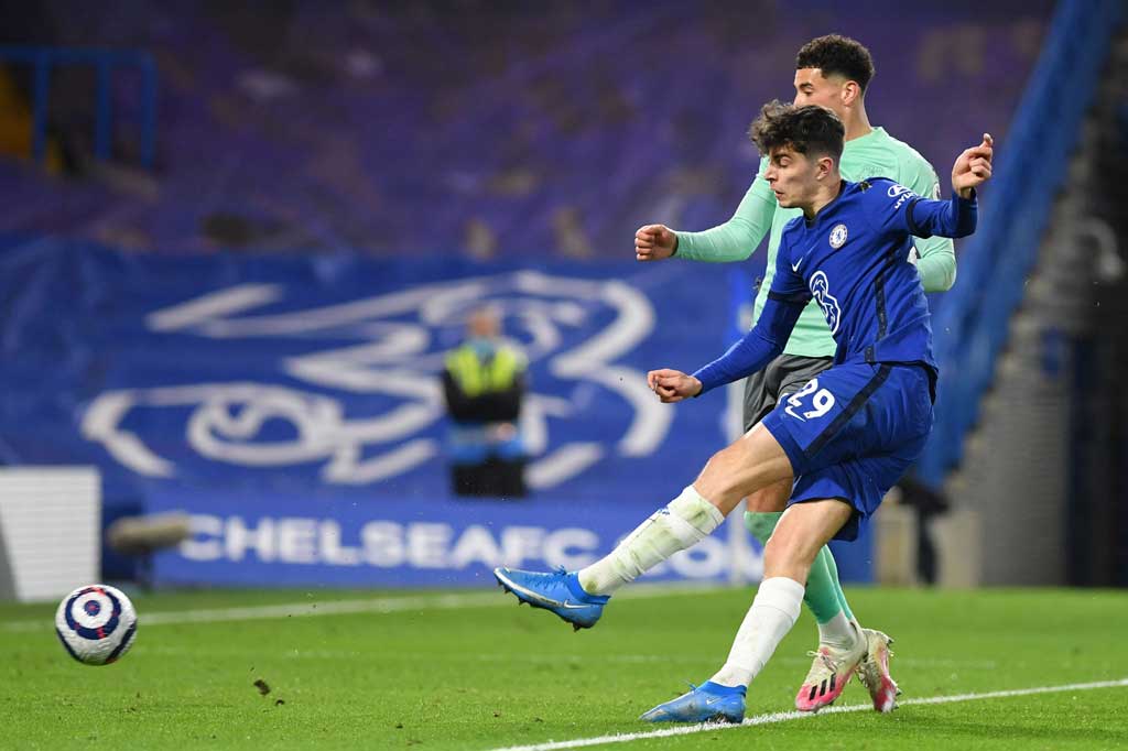 Havertz sukses mencetak gol pada menit ke-53 memanfaatkan umpan Callum Hudson-Odoi. Namun, pemeriksaan VAR menegaskan bahwa dia menggunakan lengannya untuk mengontrol bola sebelum berbalik dan menendang untuk membobol gawang Pickford.
