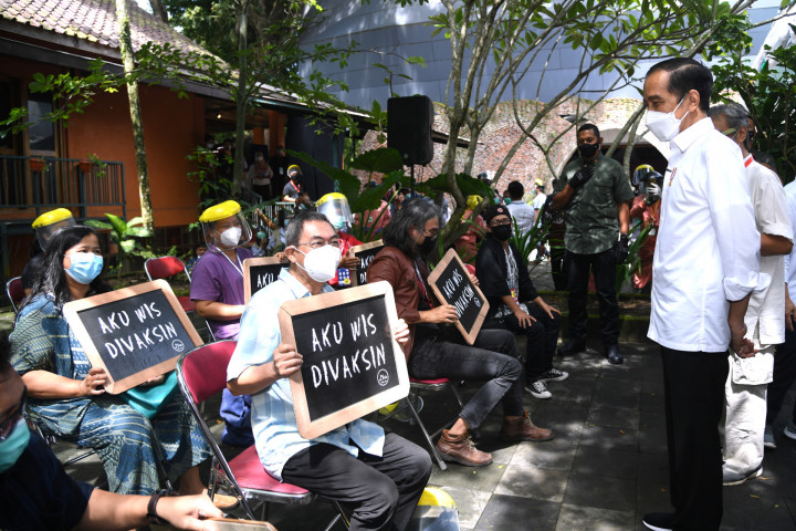 Vaksinasi ini bertujuan untuk memberikan rasa aman kepada seniman.