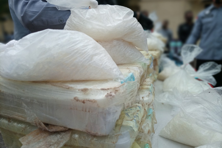 Seberat 404,9 kilogram narkoba jenis sabu dimusnahkan di Markas Kepolisian Daerah (Mapolda) Aceh. 