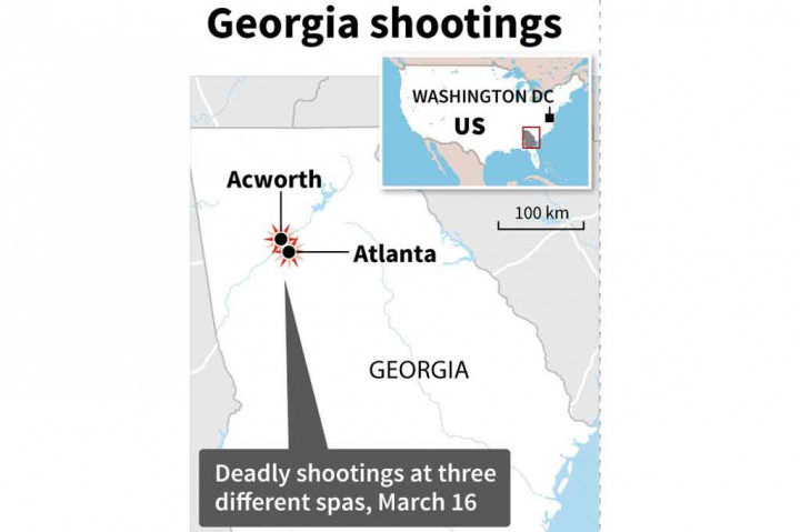 CNN mengutip juru bicara Cherokee County Sheriff mengatakan bahwa tiga orang tewas dalam penembakan di Young's Asian Massage dekat Acworth, pinggiran ibu kota Georgia, Atlanta.