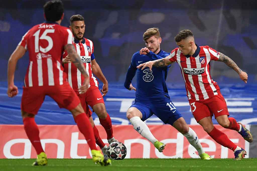 Di awal babak kedua The Blues berpeluang memperbesar keunggulan lewat sepakan Timo Werner. Beruntung kiper Atletico Jan Oblak dengan sigap berhasil mengamankan bola.