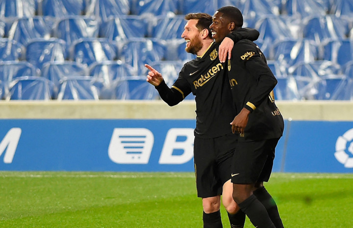 Dalam laga Real Sociedad vs Barcelona yang berlangsung di Stadion Reale Arena, Senin, 22 Maret 2021, dini hari WIB, Lionel Messi cs menang telak 6-1.