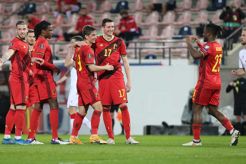 Empat menit memasuki babak kedua Praet memperlebar keunggulan Belgia jadi 5-0, melesakkan umpan sodoran Batshuayi ke pojok kiri bawah gawang.