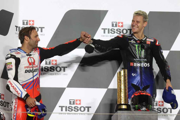 Sementara itu rekan senegara Quartararo asal Prancis, Johan Zarco (Ducati-Pramac) finis di urutan kedua.