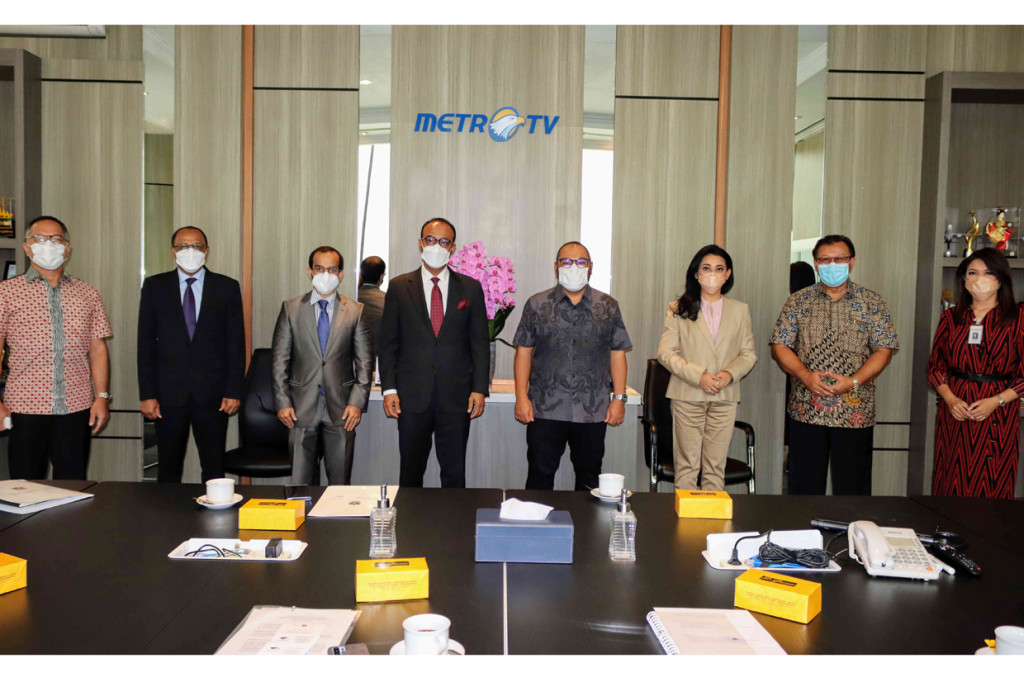 Pertemuan yang berlangsung dengan menerapkan protokol kesehatan Covid-19 ini membahas sejumlah upaya kerjasama antar Media Group dengan Uni Emirat Arab.
