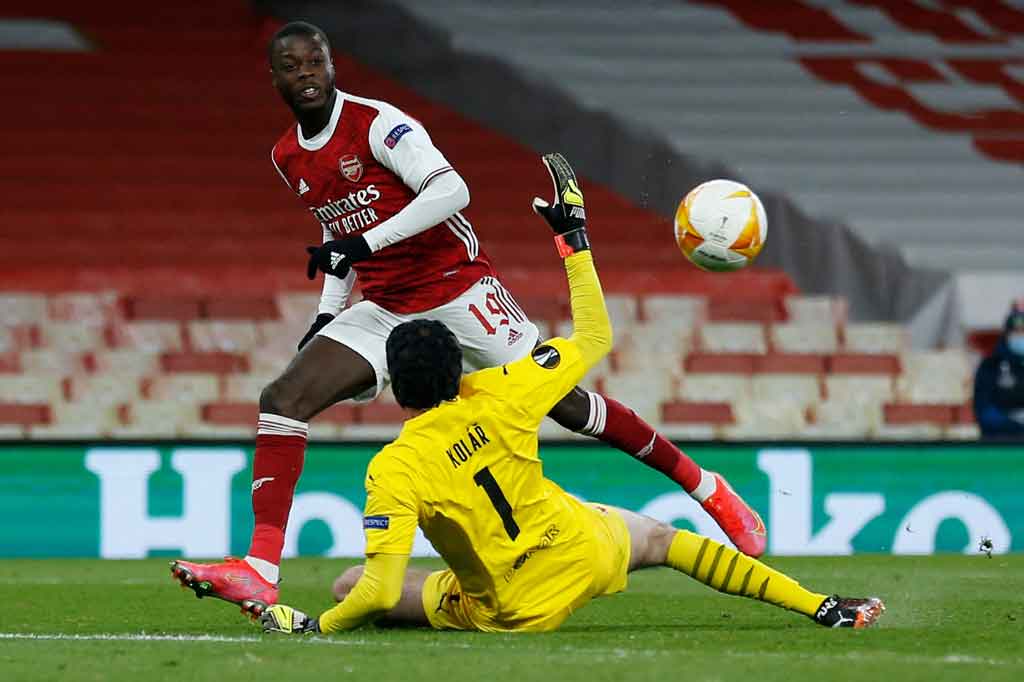 Kebuntuan baru pecah pada menit ke-86 saat Nicolas Pepe dengan tenang memperdaya Kolar setelah menerima umpan Pierre-Emerick Aubameyang demi menyarangkan bola ke area tiang jauh untuk membuka keunggulan Arsenal.