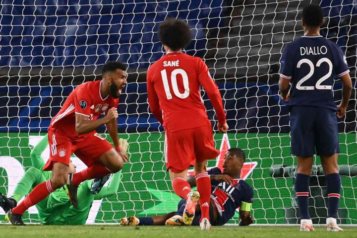 Pada menit ke-40 Eric Maxim Choupo-Moting mampu membawa Bayern memimpin atas PSG dengan kesigapannya menyambar bola muntah hasil tembakan Kingsley Coman yang tak dihentikan sempurna oleh kiper Keylor Navas. Skor 1-0 bertahan hingga jeda.