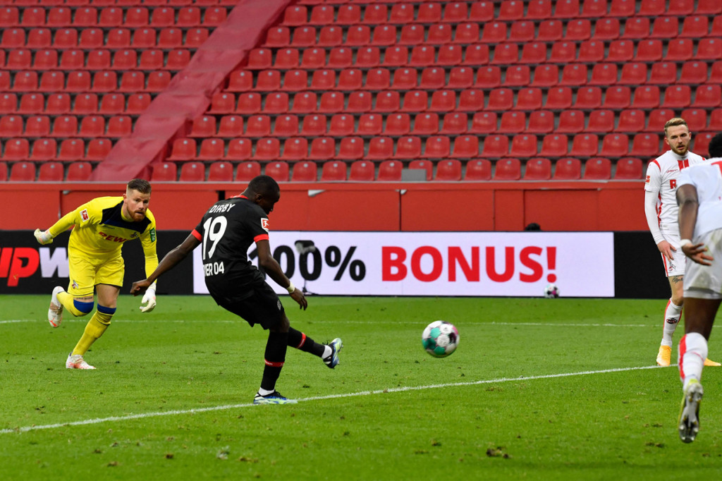 Kali ini giliran Moussa Diaby yang mencatatkan namanya di papan skor.