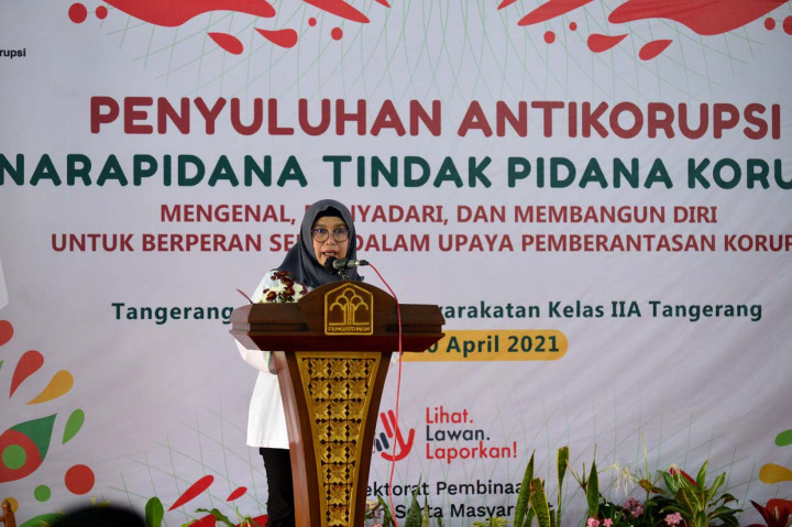 KPK melakukan penyuluhan antikorupsi bagi 25 narapidana tindak pidana korupsi khususnya terpidana wanita untuk memberikan penyadaran, rasa malu melakukan tindakan tidak terpuji dan bekal saat kembali ke masyarakat menyambut Hari Kartini.