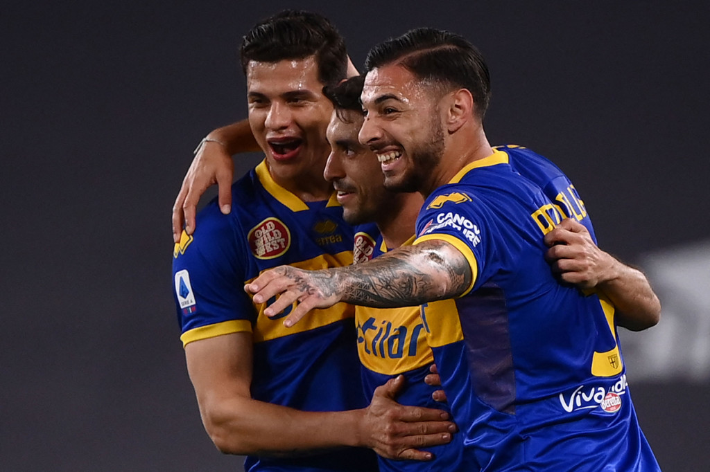 Pada menit ke-25, Parma mampu mencuri keunggulan melalui aksi dari Gaston Brugman.