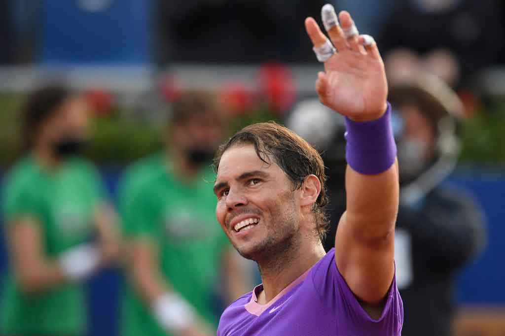 Nadal (34), yang secara mengejutkan disingkirkan oleh Andery Rublev di perempat-final Monte Carlo Masters pekan lalu, kehilangan set pertama melawan petenis peringkat 111 dunia itu sebelum menang dengan skor 3-4, 6-2, 6-4.