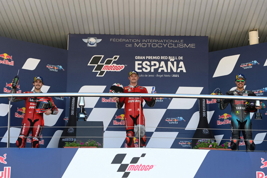 Jack Miller mengungguli rekan setimnya, Francesco Bagnaia dan Franco Morbidelli (Petronas Yamaha SRT) yang secara berurutan menempati peringkat kedua serta ketiga.