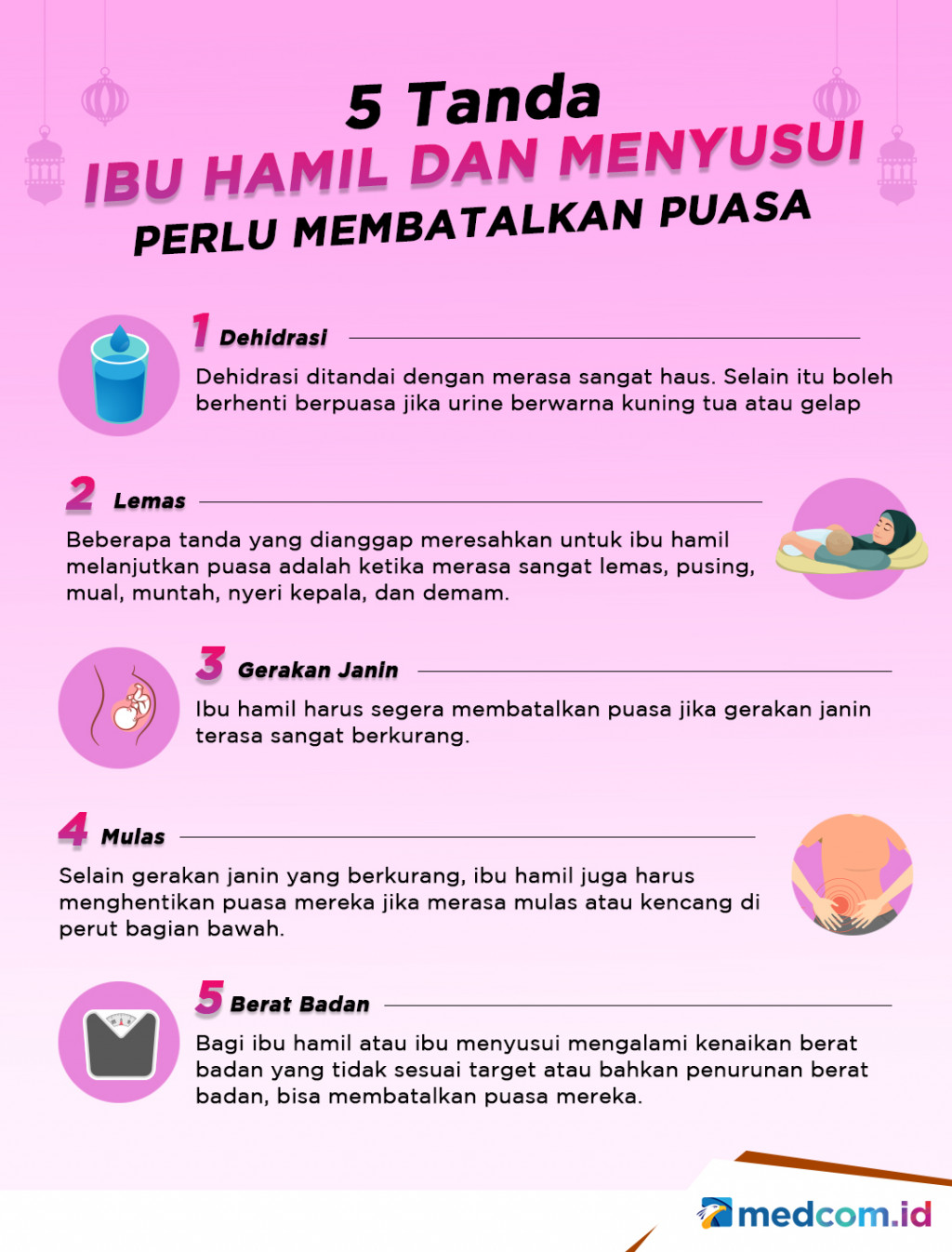 5 Tanda Ibu Hamil dan Menyusui Perlu Membatalkan Puasa