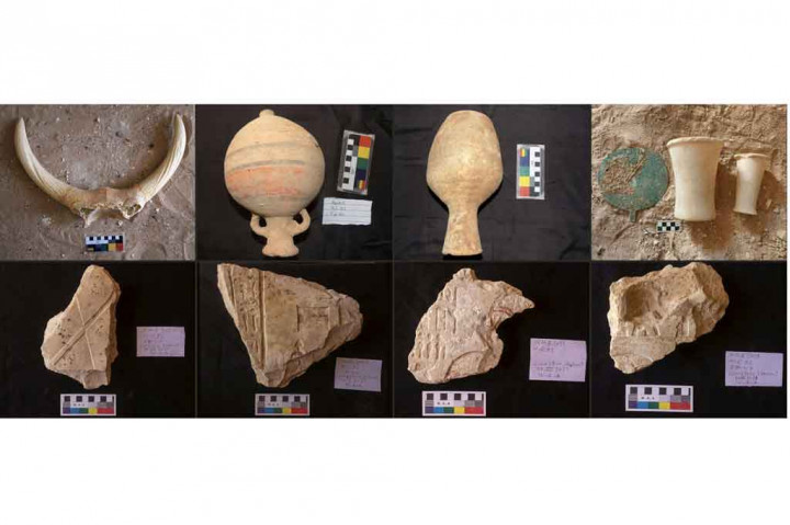 Mohamed Abdel-Badie, seorang pejabat senior barang antik yang memimpin penggalian mengatakan, tembikar dan benda-benda nazar yang didedikasikan untuk dewa Mesir kuno juga telah ditemukan.