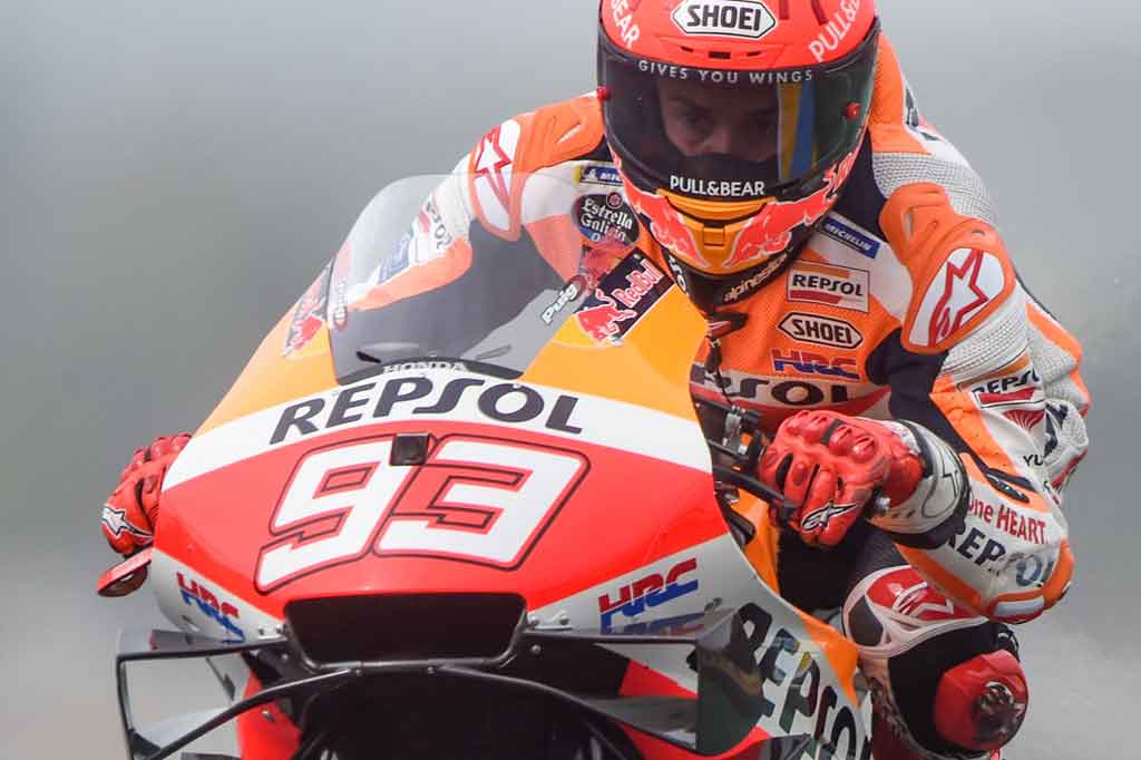 Marc Marquez nyaris mengamankan pole position ketika sesi kualifikasi menyisakan beberapa menit, namun akhirnya tergeser mundur ke P6.