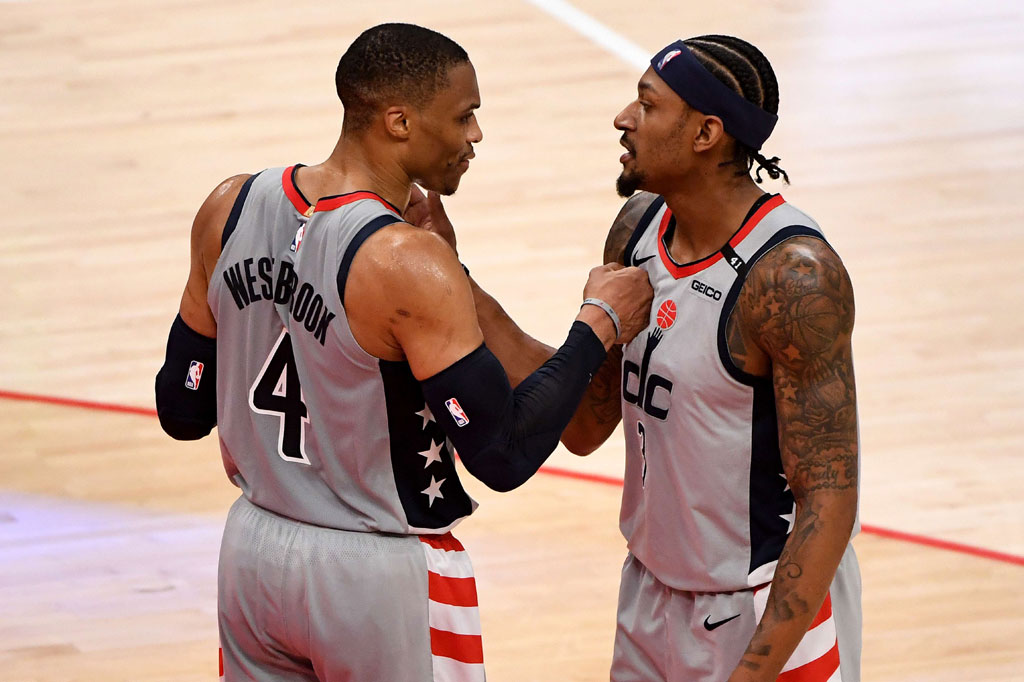 Bradley Beal mencetak 25 poin, Russell Westbrook menambahkan 18 poin, 15 assist dan delapan rebound saat Washington finis di peringkat kedelapan Wilayah Timur. 