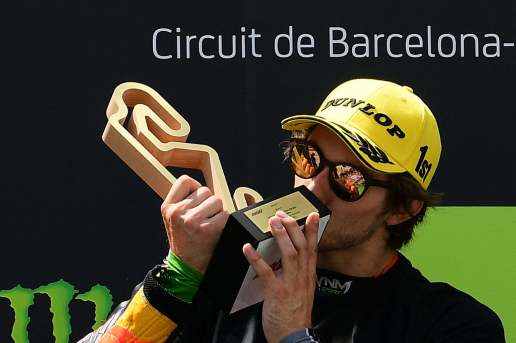 Pembalap Red Bull KTM Ajo, Remy Gardner, sukses merebut kemenangan dalam Moto2 Catalunya di Sirkuit Barcelona-Catalunya, Montmelo, Spanyol.