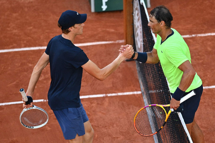 Nadal telah mengalahkan Sinner di perempat final di Paris pada 2020 serta di Italia Terbuka tahun ini.