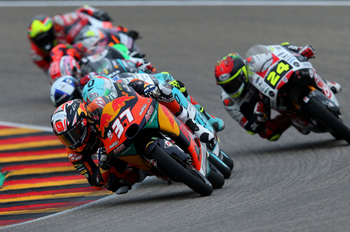 Pembalap Red Bull KTM Ajo, Pedro Acosta, sukses mencatatkan waktu tercepat dalam sesi pemanasan (WUP) Moto3 Jerman di Sirkuit Sachsenring pada Minggu, 20 Juni 2021.