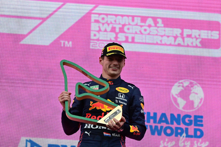 Pembalap Red Bull Racing Honda Max Verstappen menjadi juara pada balapan Formula 1 (F1) GP Styria 2021.