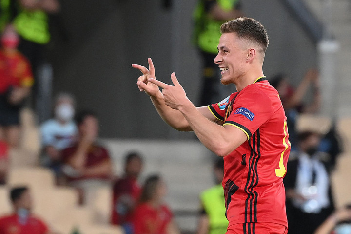 Bermain di Estadio La Cartuja, Sevilla, Spanyol, Senin, 28 Juni 2021, dini hari WIB, Belgia menang 1-0 lewat gol Thorgan Hazard.