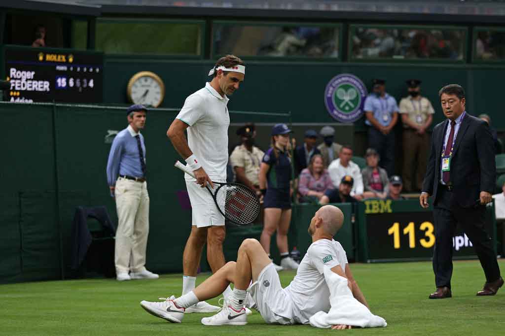 Saat skor tercatat 6-4, 6-7(3), 3-6, 6-2 dan akan memasuki set kelima, Mannarino memutuskan mundur karena tak sanggup menahan sakit di lututnya.