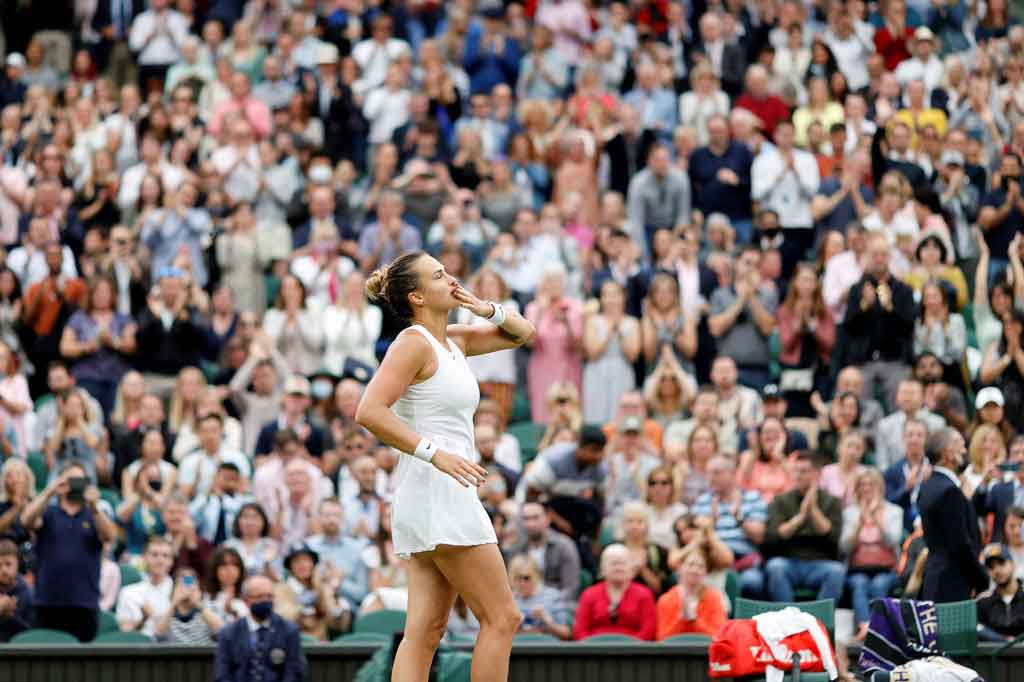 Sabalenka menjadi petenis Belarusia ketiga yang mencapai babak empat besar di Wimbledon, mengikuti jejak Natasha Zvereva pada 1998 dan Victoria Azarenka di 2011.