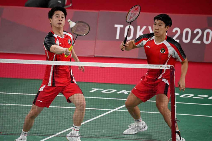 Minions, julukan pasangan andalan Indonesia tersebut menang dengan skor 21-15, 21-11.