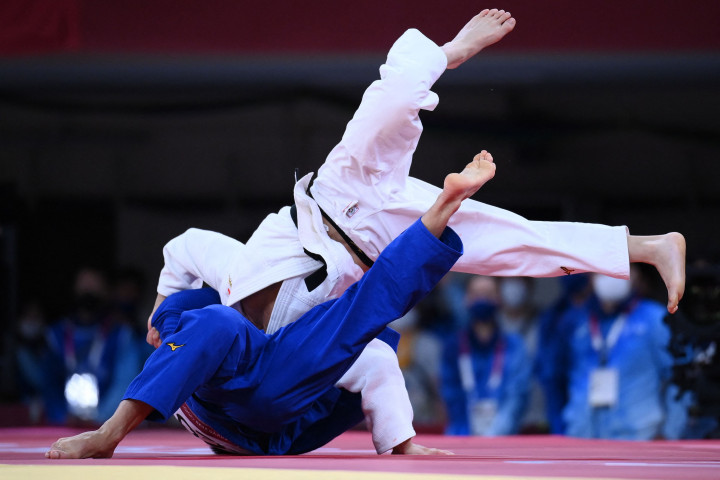Atlet 23 tahun tersebut meraih kemenangan ippon atas pejudo Georgia, Vazha Margvelashvili.