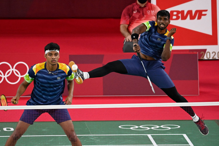 Bertanding di Musashino Forest Sport Plaza, Senin, 26 Juli 2021, Kevin/Marcus menang 21-13, 21-12 dan hanya butuh waktu 32 menit untuk menyudahi perlawanan wakil India itu.