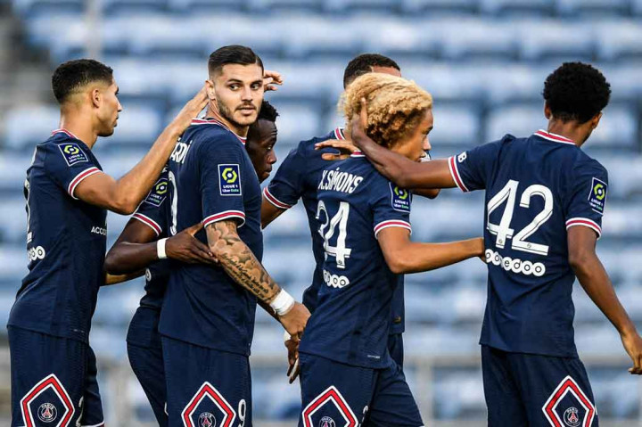 PSG langsung menyamakan kedudukan di awal babak kedua lewat gol Mauro Icardi yang menuntaskan kombinasi sempurna dengan Arnaud Kalimuendo yang baru masuk lapangan selepas turun minum.